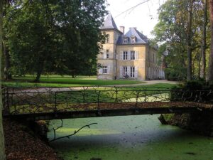 Canal d'eau Visites Parc et jardin du château de Preisch, Lorraine, France, Europe